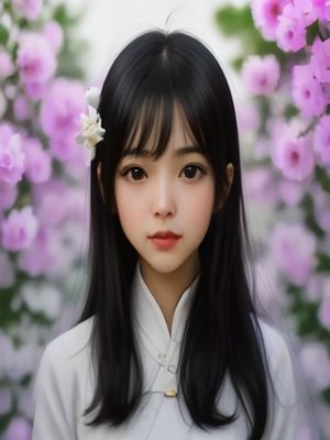 日韩偶像剧封面，男女主角在樱花树下相视而笑，粉色花瓣飘落，浪漫唯美画风