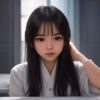 桃子视频在线观看内容主编林晚，女性，戴眼镜，在办公室书架前微笑