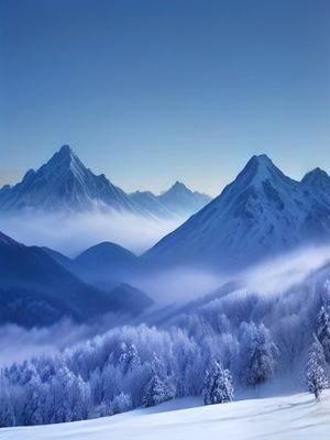 自然纪录片封面，雪豹站在喜马拉雅山脉雪地上俯视山谷，画面壮阔震撼，4K超高清画质